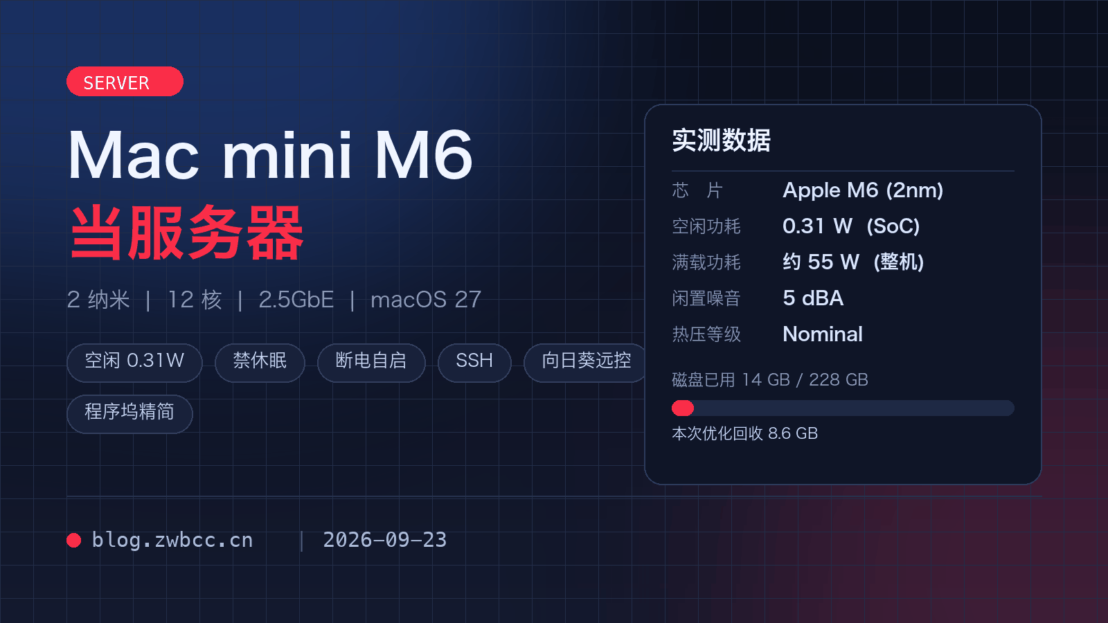 Mac mini M6 当服务器：ARM 的低功耗与稳定性，加上一整套实测优化